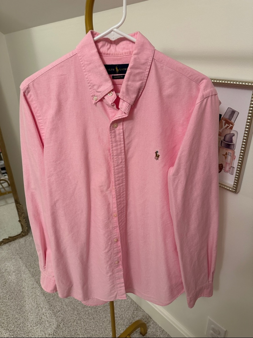 Ralph Lauren Pink Long-Sleeve Button-Down Shirt